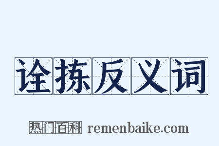 诠拣反义词是什么意思的图片